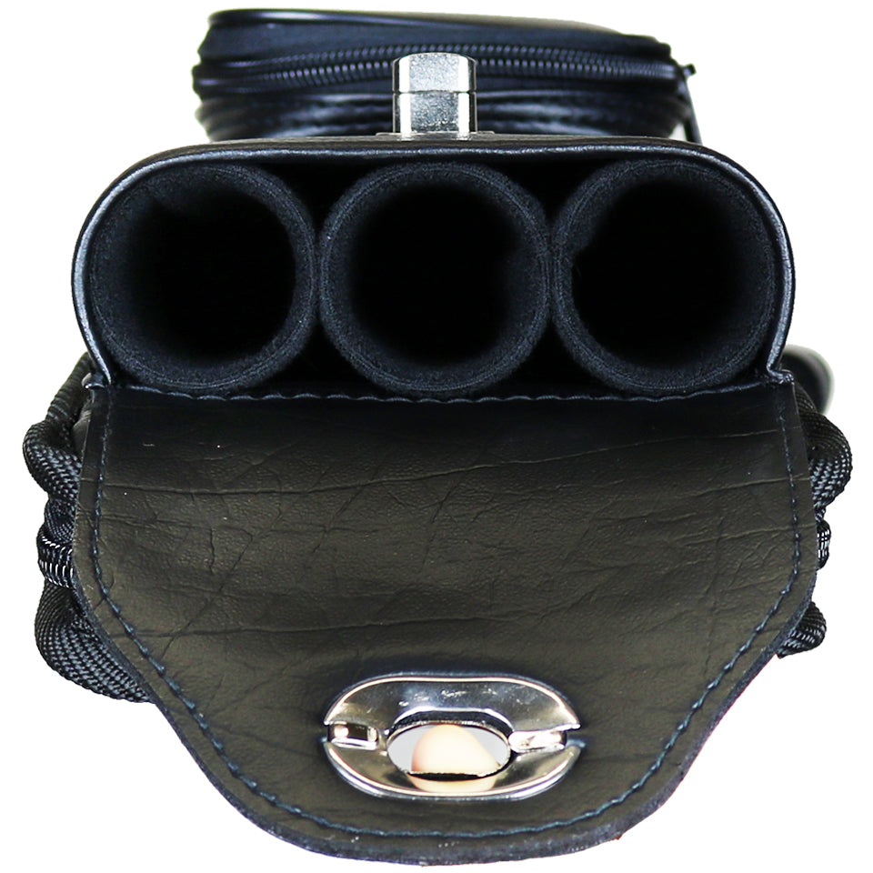 J&J 3B/5S Leatherette Cue Case - Black