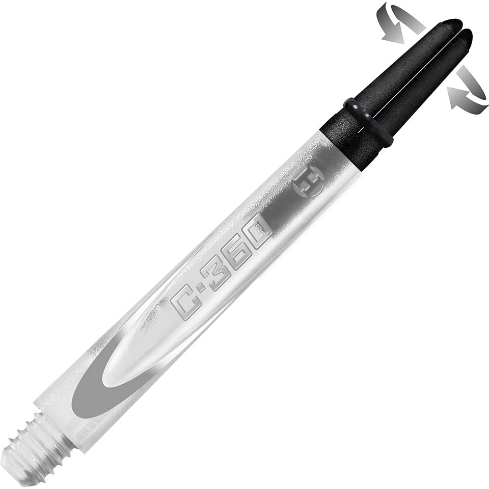 Harrows Carbon 360 Dart Shafts - Medium Clear