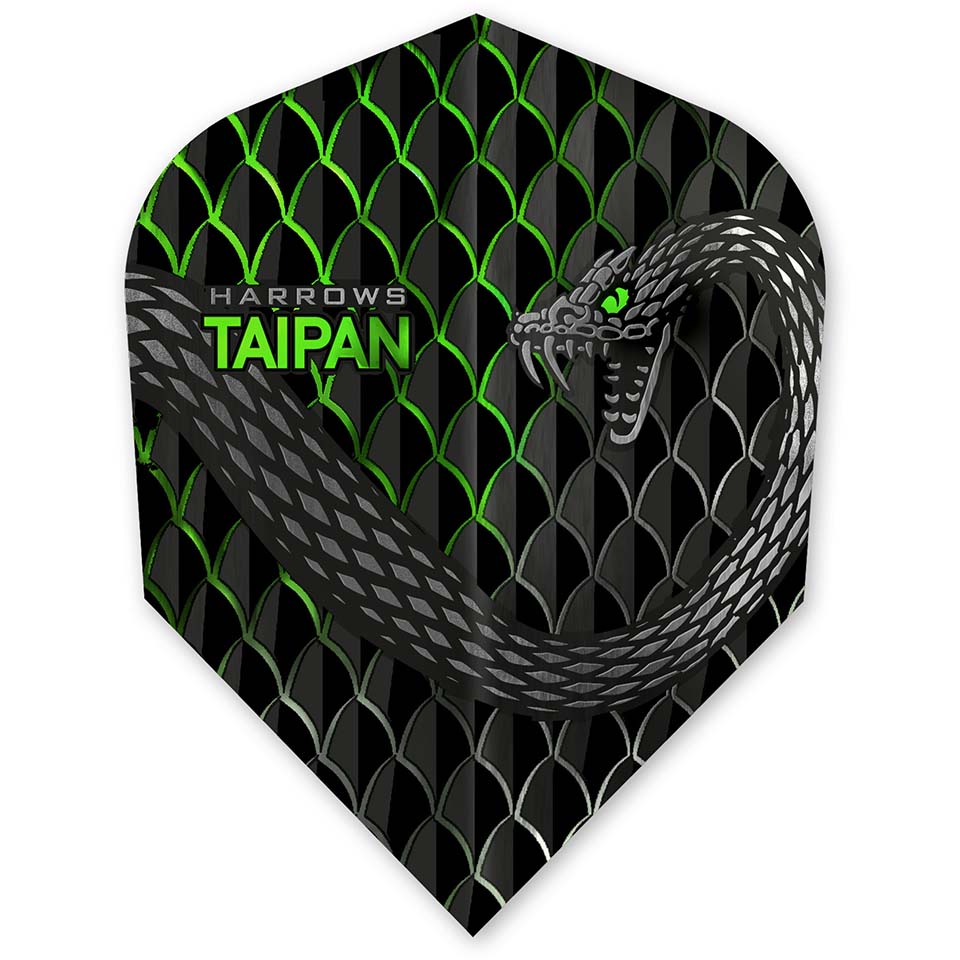 Harrows Taipan Dart Flights - Standard Green
