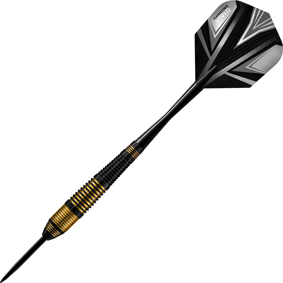 Harrows Vivid Black Steel Tip Darts - 23gm