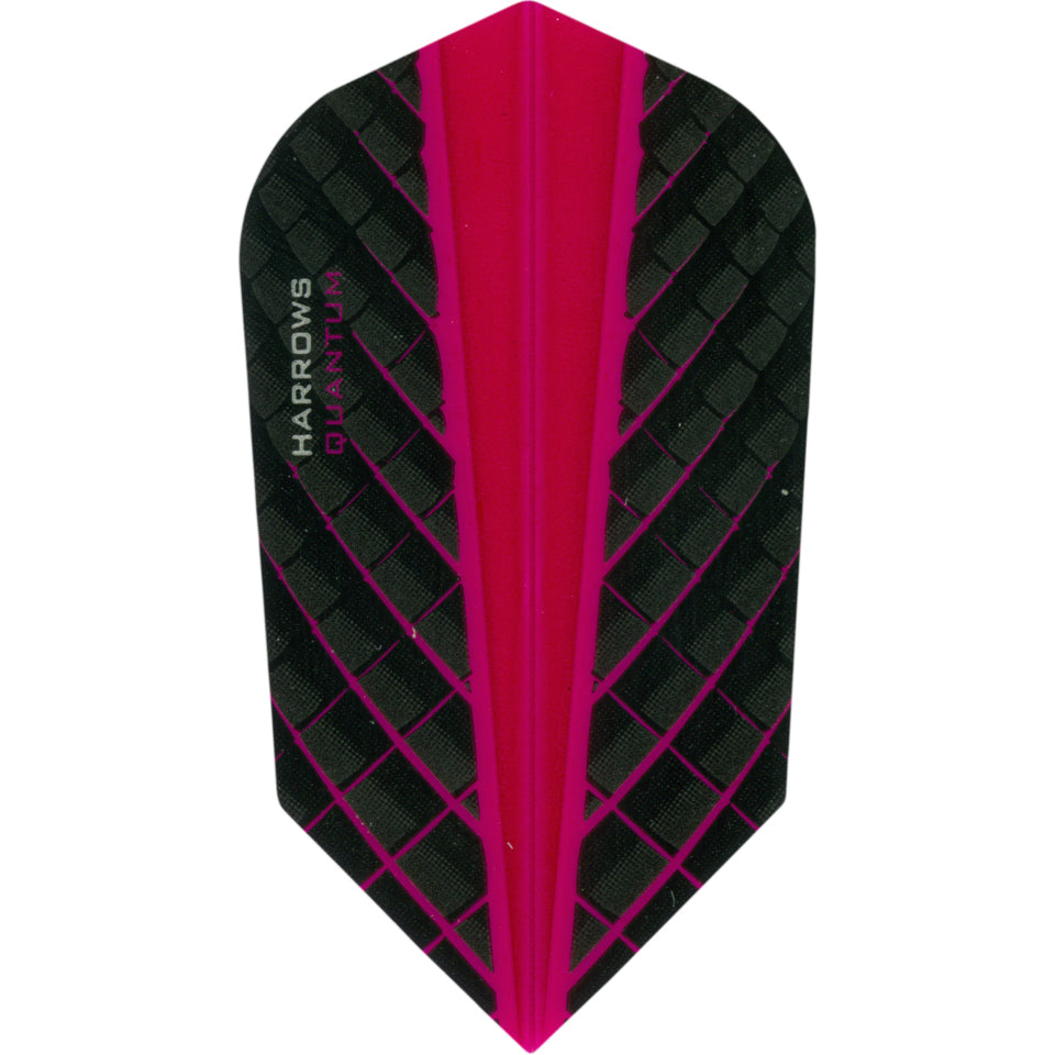 Harrows Quantum Dart Flights - Slim Black & Pink
