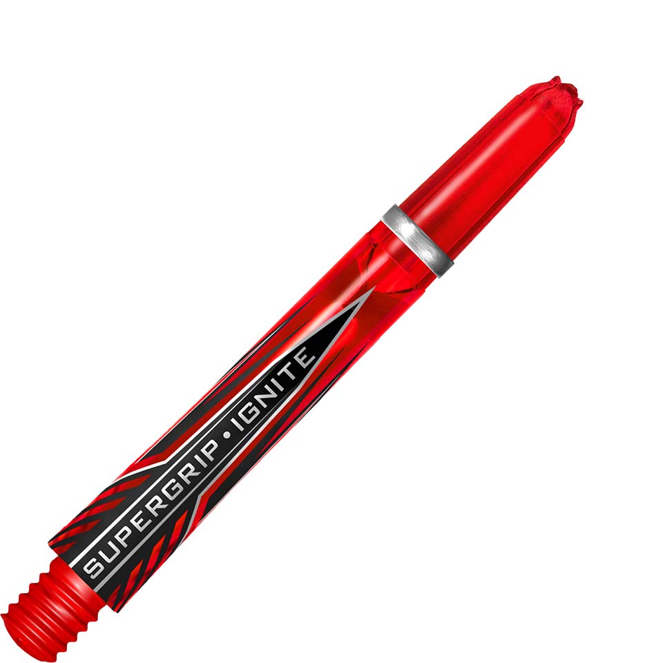 Harrows Supergrip Ignite Dart Shafts - Midi Red