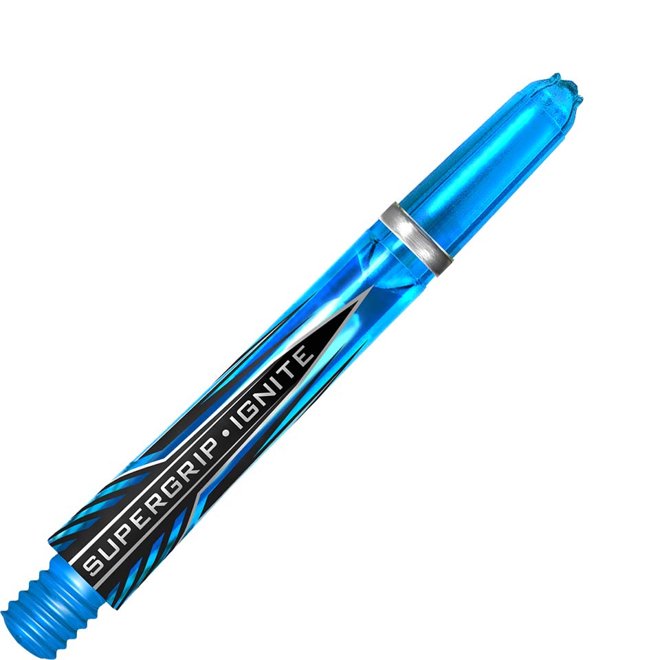 Harrows Supergrip Ignite Dart Shafts - Midi Aqua