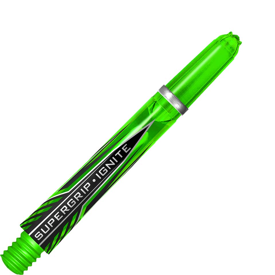 Harrows Supergrip Ignite Dart Shafts - Midi Green