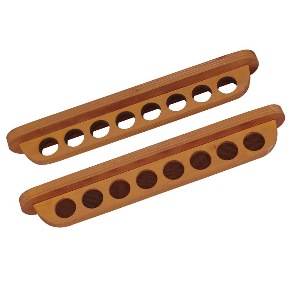 8 Cue Wall Rack - Honey