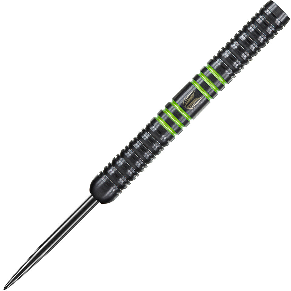 Target Vapor 8 Black Steel Tip Darts - Green 21gm