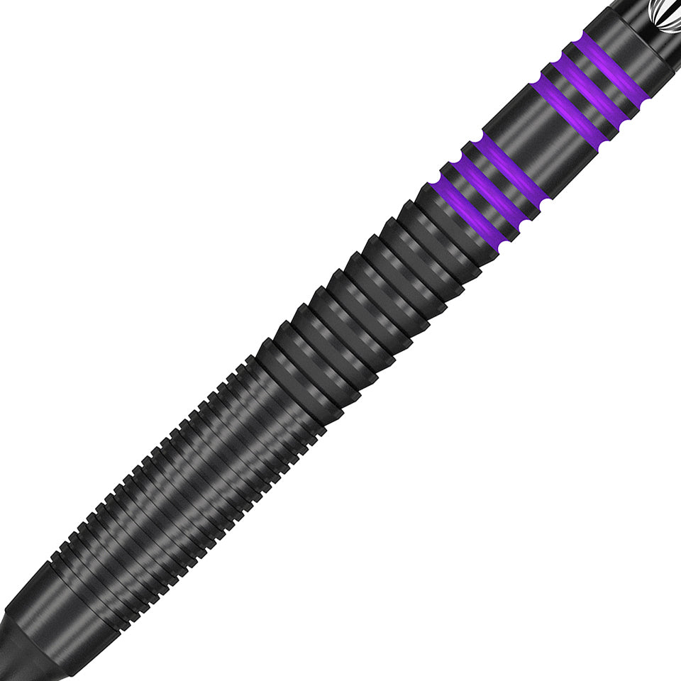 Target Vapor 8 Black Soft Tip Darts - Purple 18gm
