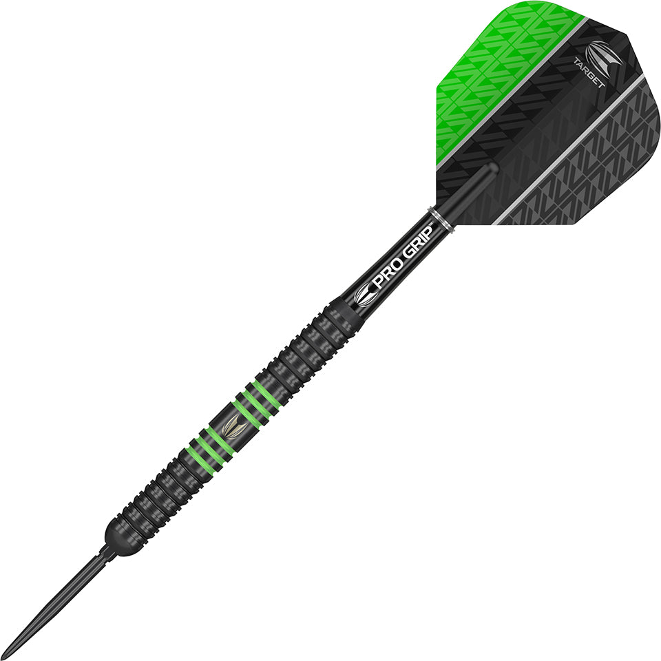 Target Vapor8 Black Green Swiss Point Steel Tip Darts - 24gm