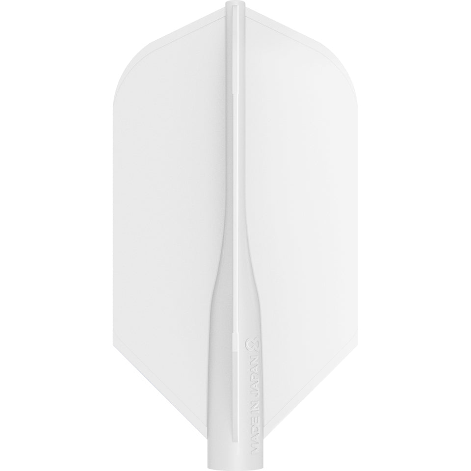 8 Flight Dart Flights - White Slim