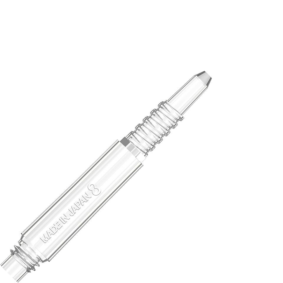 8 Flight Locked Dart Shafts - Clear Short