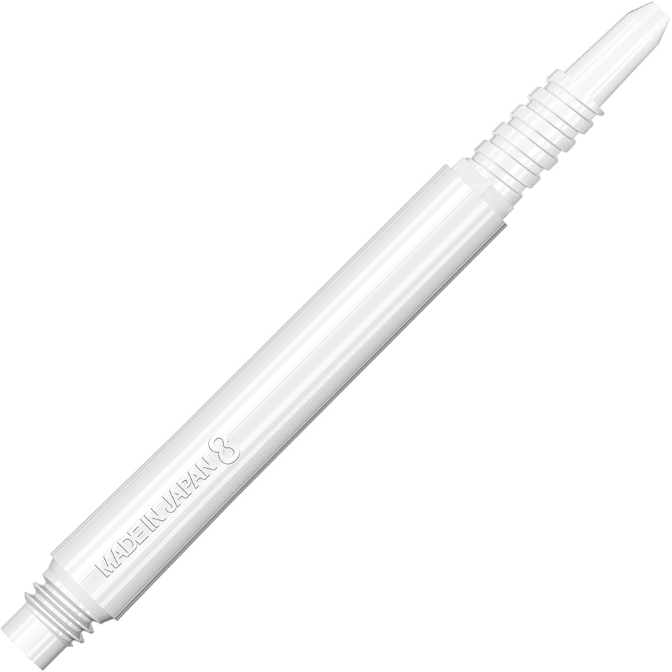 8 Flight Locked Dart Shafts - White Medium
