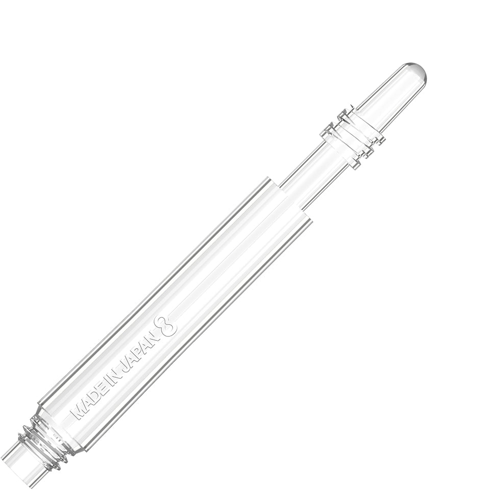 8 Flight Spinning Dart Shafts - Clear Inbetween
