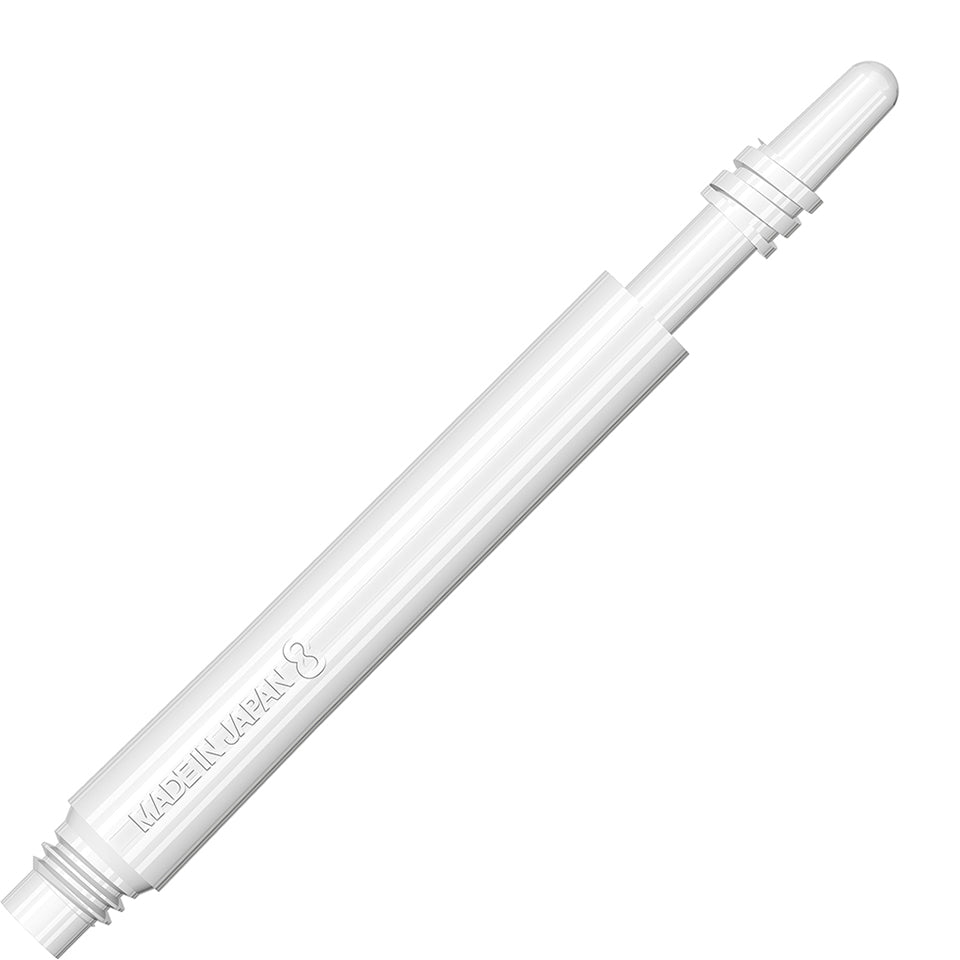 8 Flight Spinning Dart Shafts - White Inbetween Plus