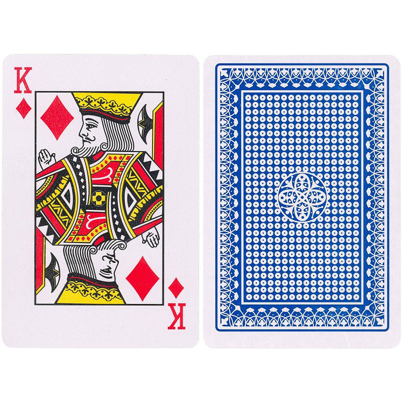 Jumbo Size Plastic Coated Playing Cards - Blue