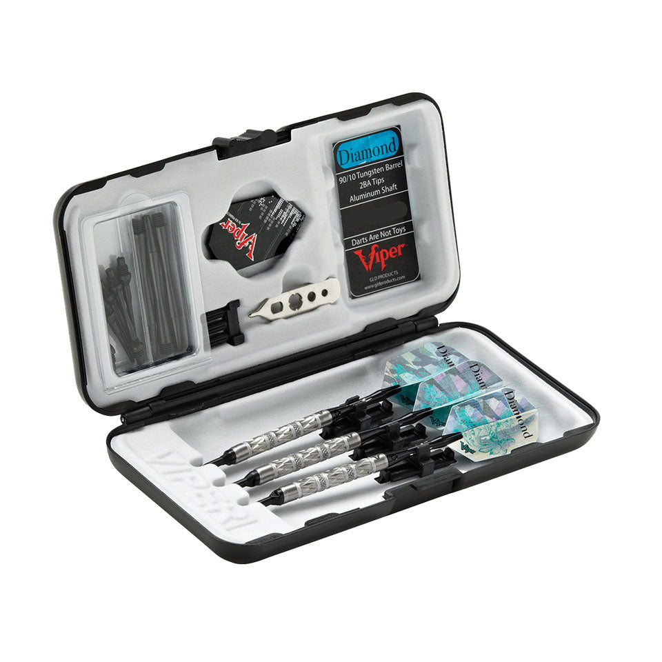 GLD Viper Diamond Soft Tip Darts - White Rings 16gm