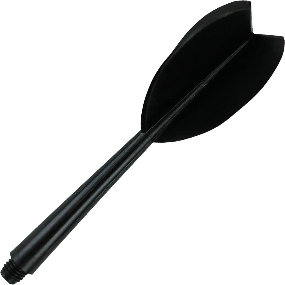 Bar Dart Vortex Flights - Black 1/4" thread