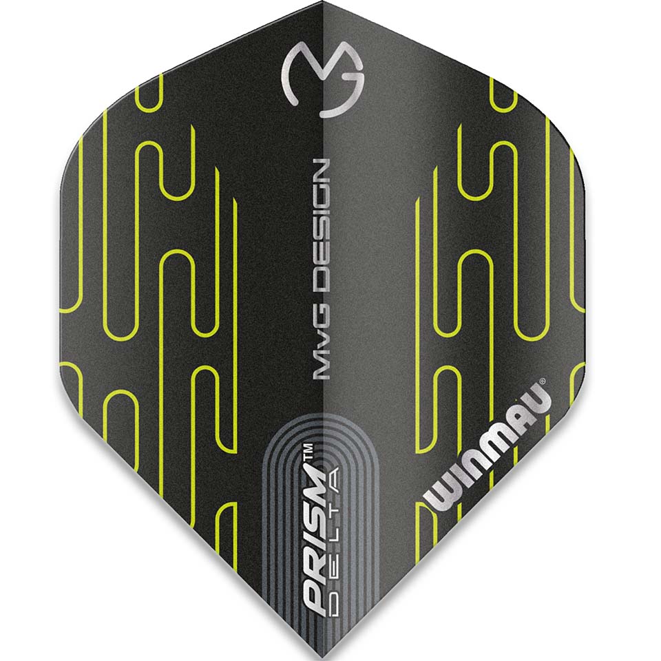 Winmau MvG Prism Delta Dart Flights - Standard Yellow & Black