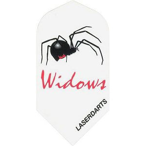 Laserdarts White Widow Dart Flights - Slim