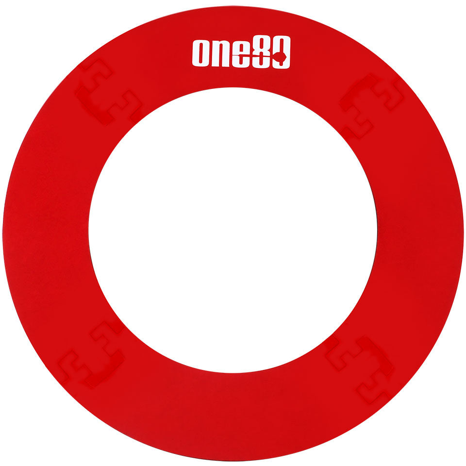 One80 4 Piece Round Dartboard Surround - Red