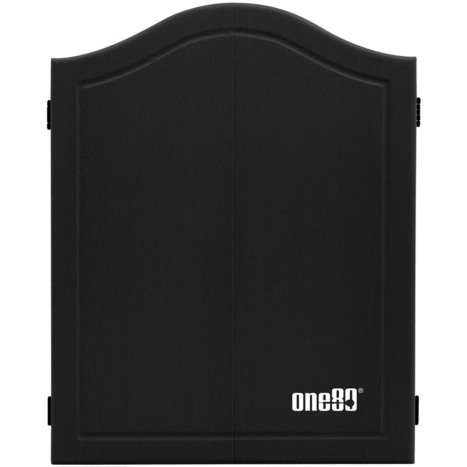 One80 Solid Wood Dartboard Cabinet - Black