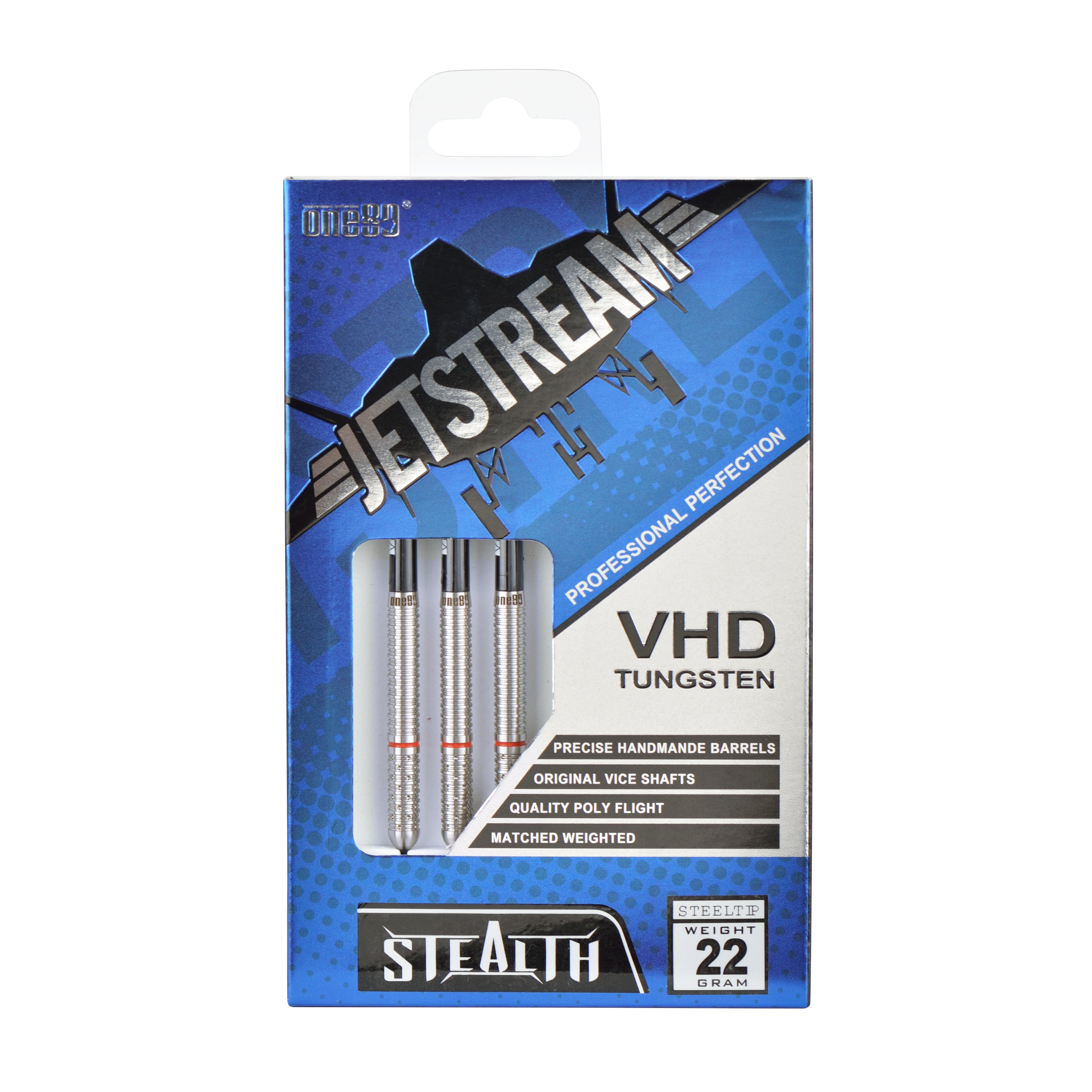 One80 VHD Jetstream Stealth Steel Tip Darts - 24gm