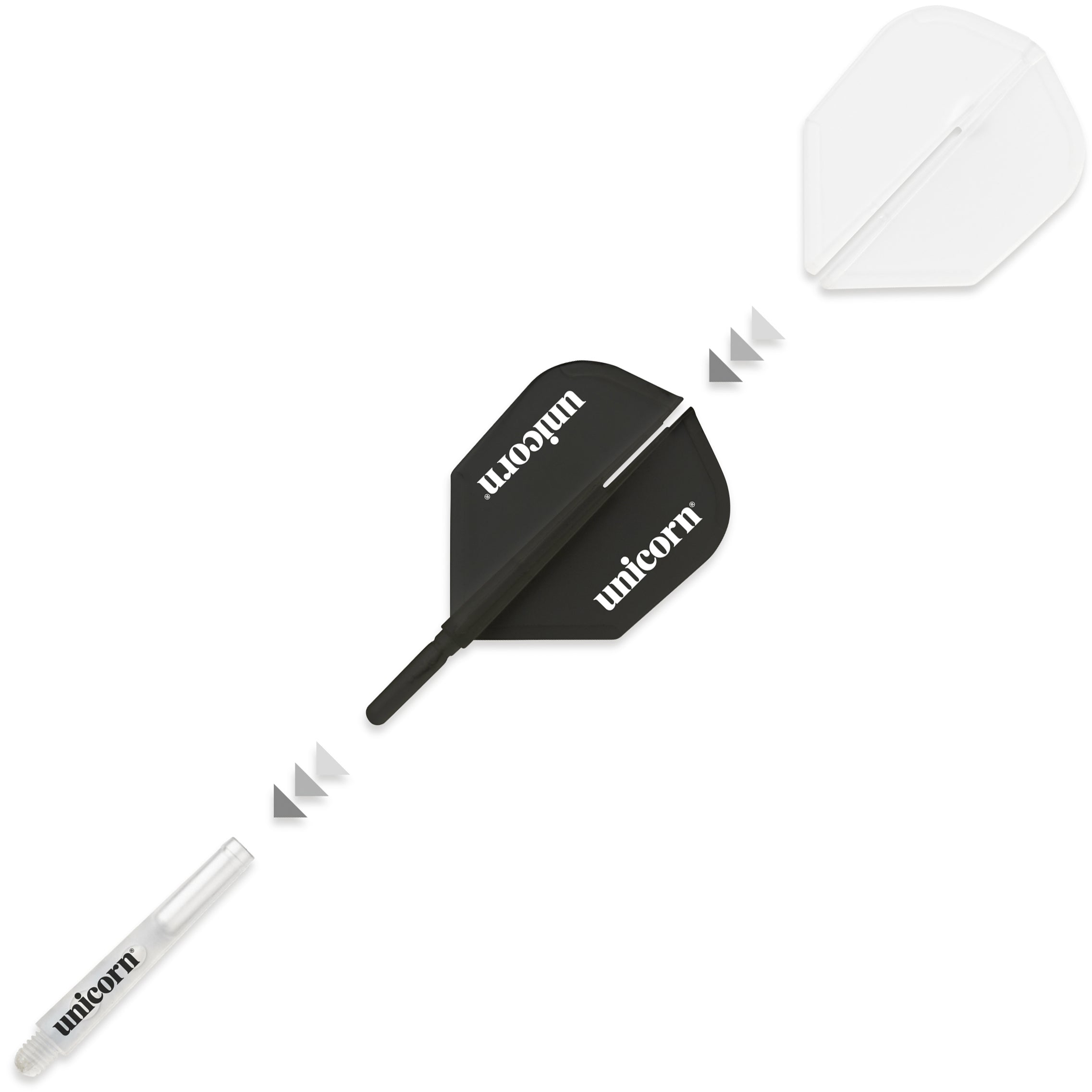 Unicorn X-Flight Shape Dart Flight Body - White