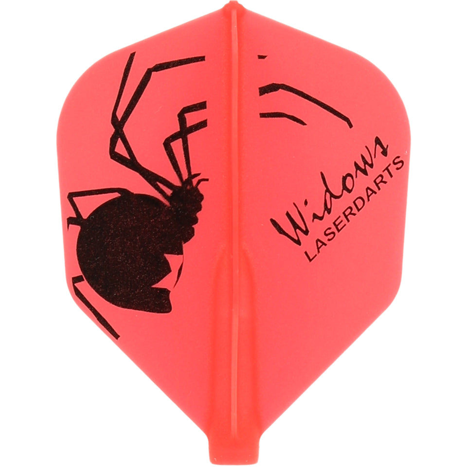 The Black Widow Standard Dart Flights | Set Of 3 By Laserdarts (Model A-556)