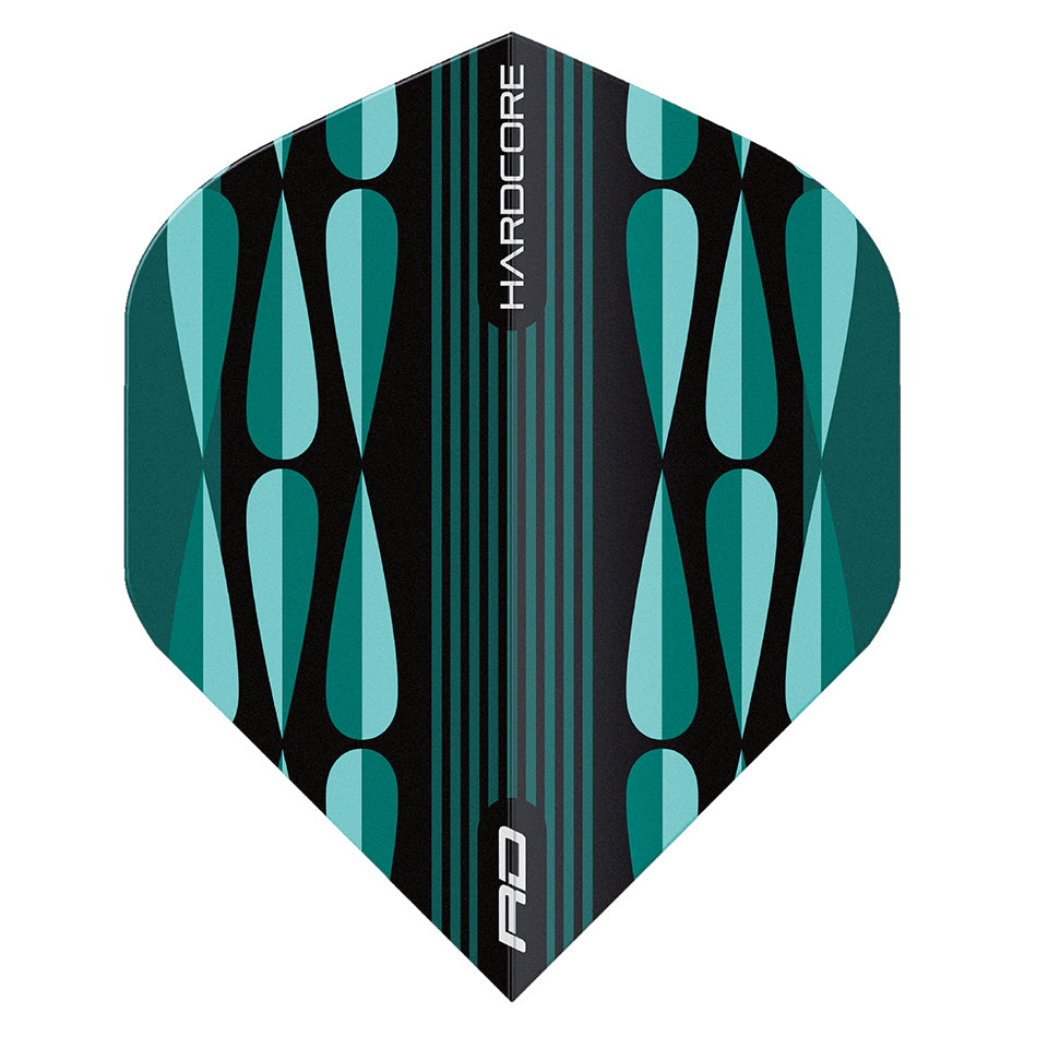Red Dragon Hardcore Radical Teardrop Dart Flights - Standard Turquoise