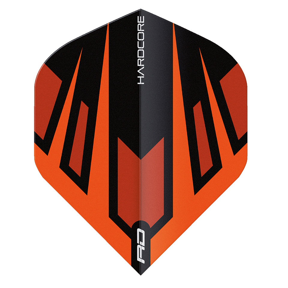 Red Dragon Hardcore Radical Fan Dart Flights - Standard Orange