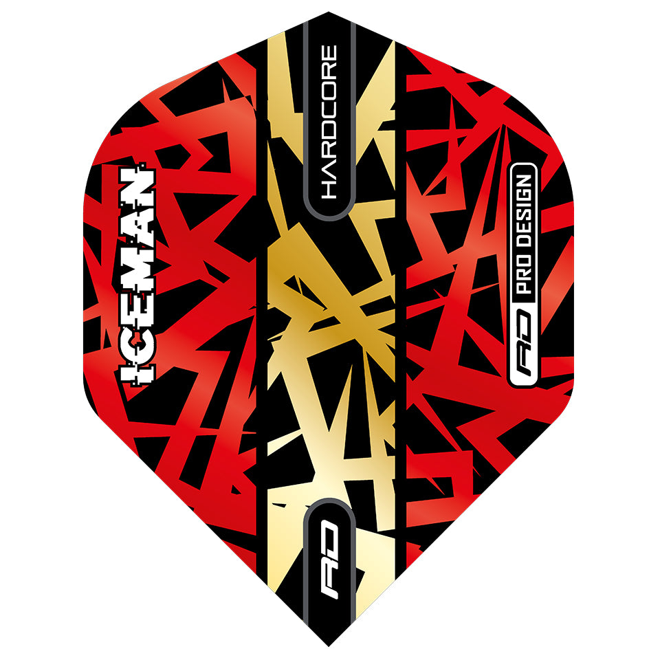 Red Dragon Hardcore Gerwyn Price Firebird Dart Flights - Standard Red & Gold