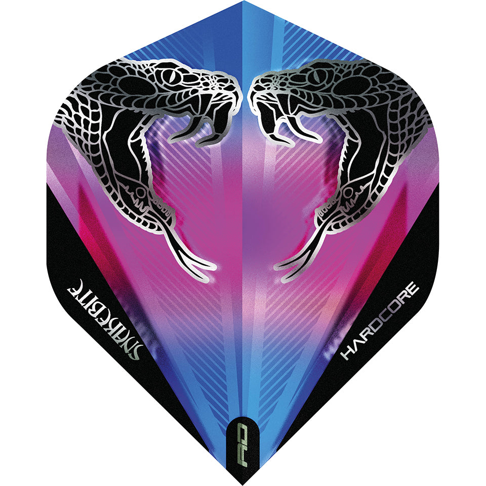 Red Dragon Hardcore Peter Wright Dart Flights - Standard Black Snake