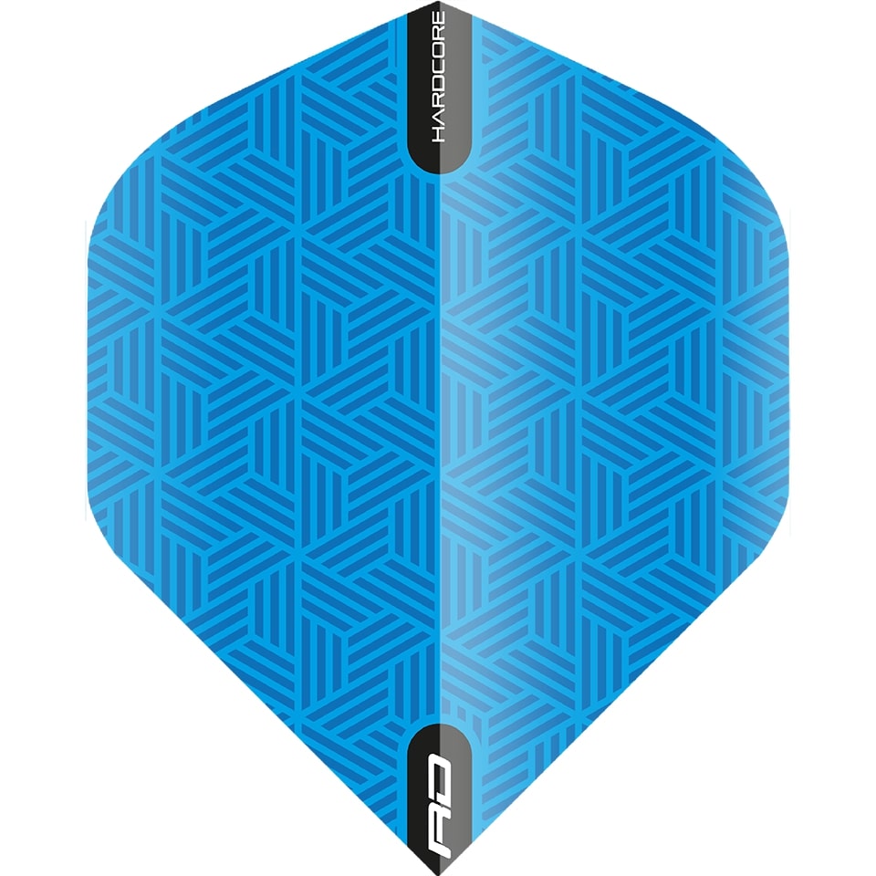 Red Dragon Hardcore Dart Flights - Standard Blue Geometric