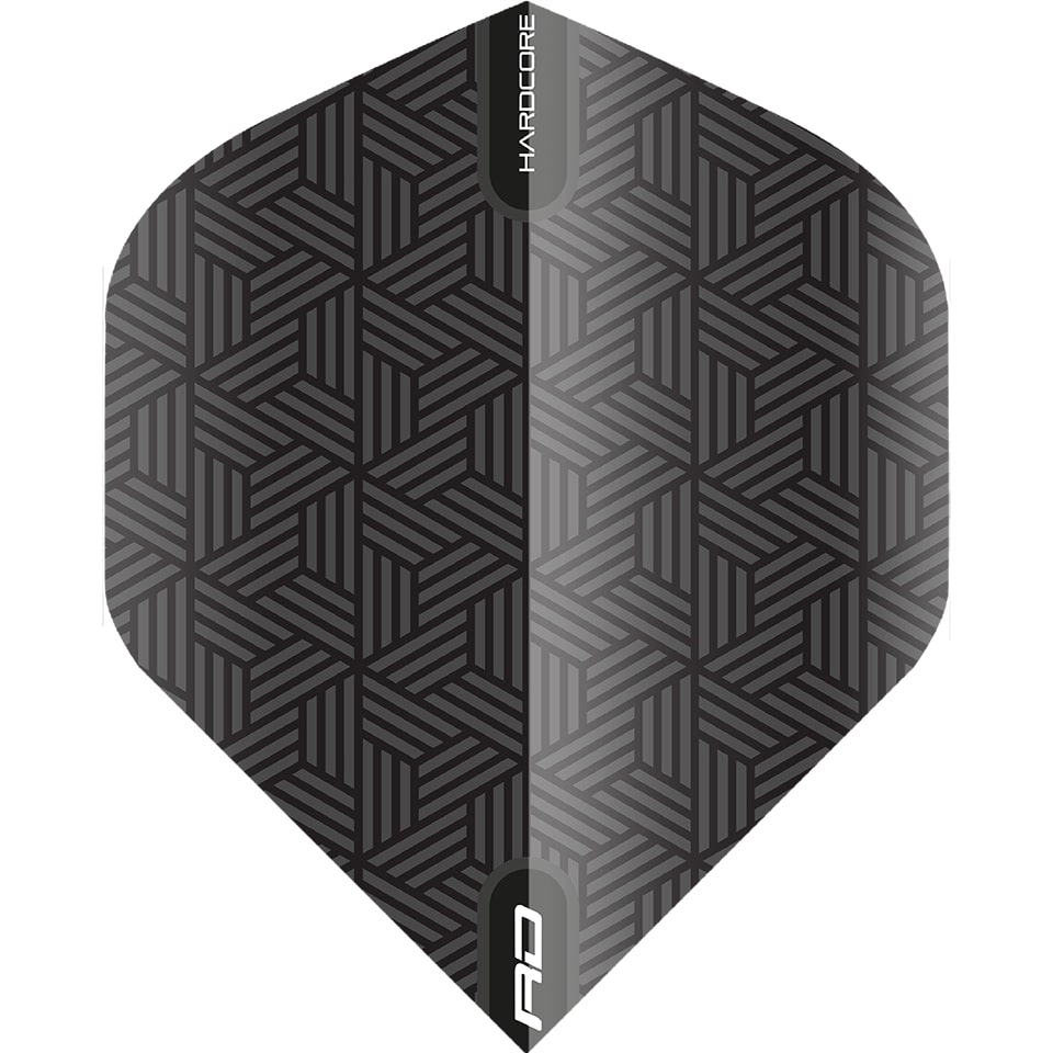 Red Dragon Hardcore Dart Flights - Standard Black Geometric