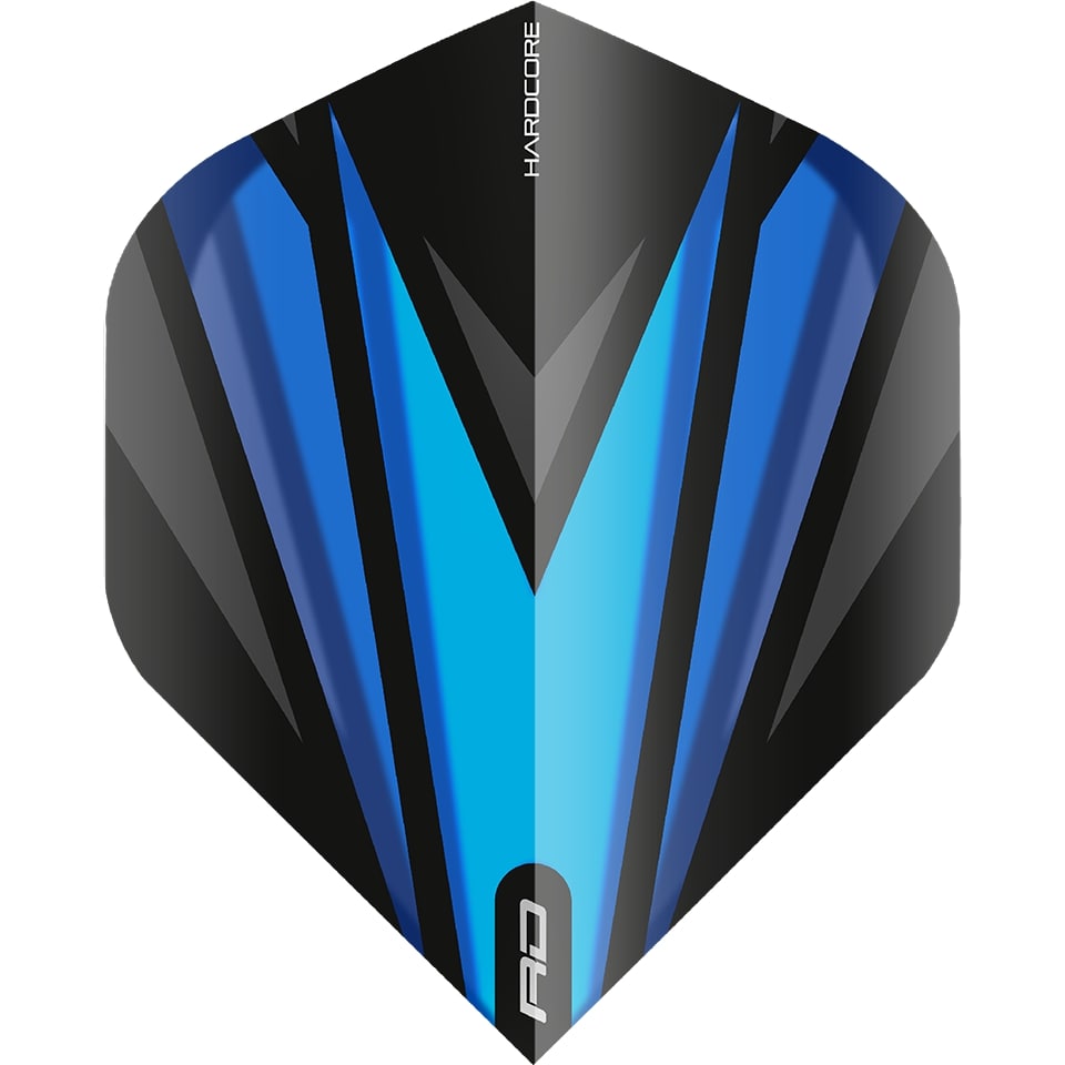Red Dragon Hardcore Radical Dart Flights - Standard Blue V on Black
