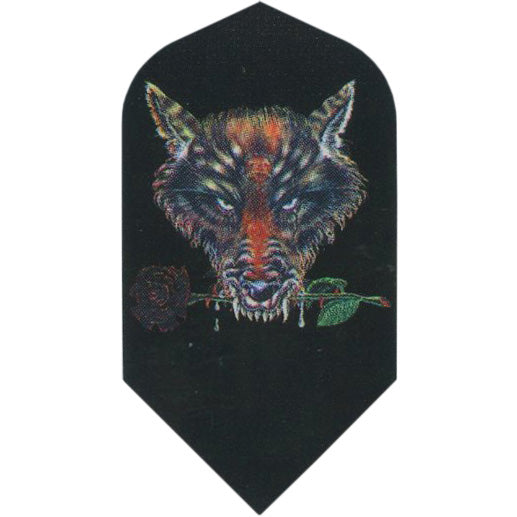 Alchemy Dart Flights - Slim Evil Wolf Rose