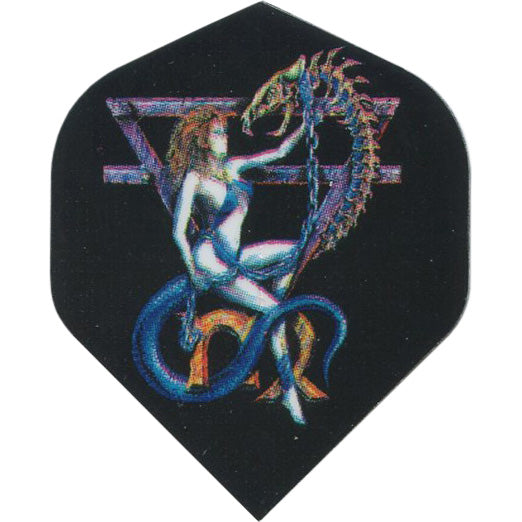 Adult Dart Flights - Standard Alchemy Lady Blue Serpent