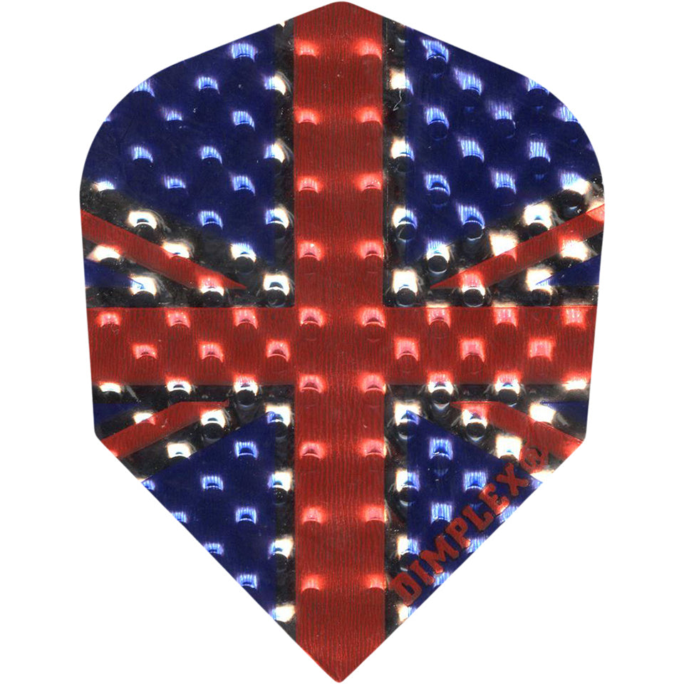 Dimplex Dart Flights - 75 Micron Shape With British Flag