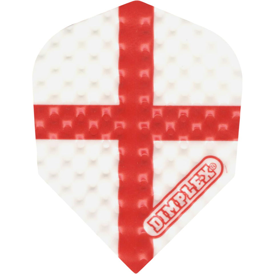 Dimplex Dart Flights - 75 Micron Shape Red Cross