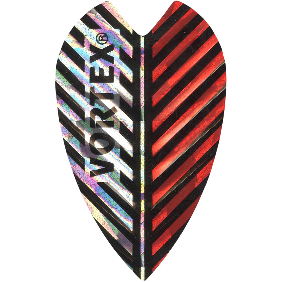 Vortex Dart Flights - 100 Micron Red And Silver