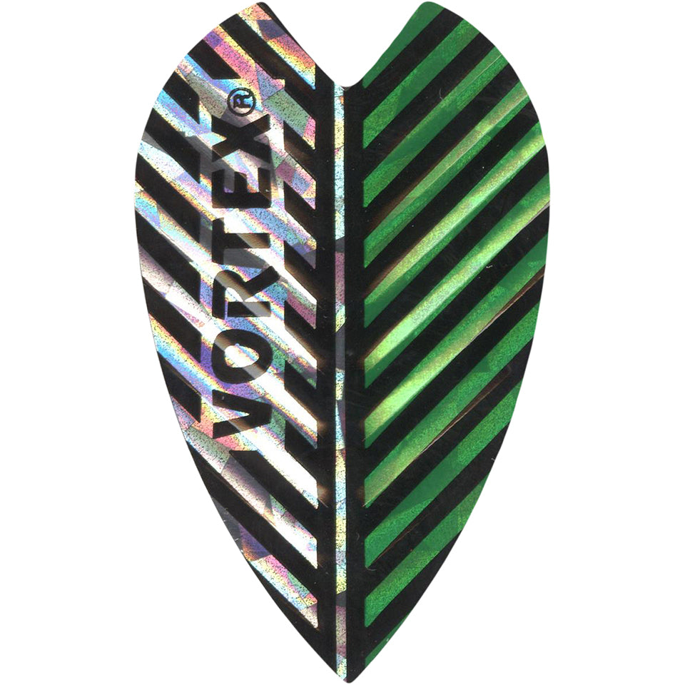 Vortex Dart Flights - 100 Micron Green And Silver
