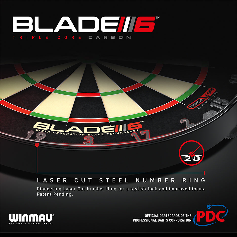 Winmau Blade 6 Triple Core Steel Tip Dartboard