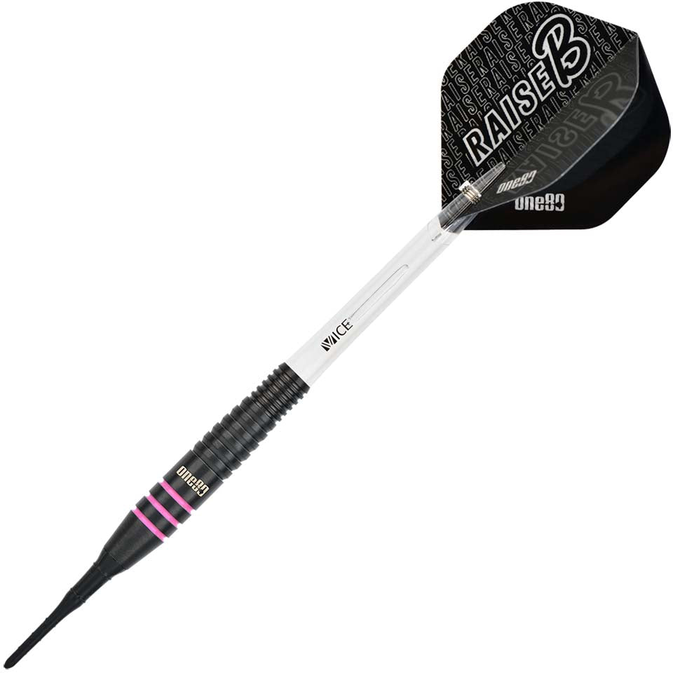 One80 Raise B Soft Tip Darts - 18gm Pink