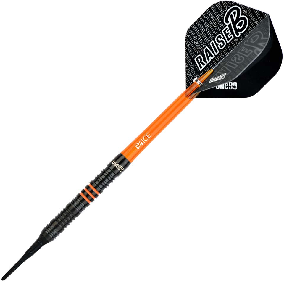 One80 Raise B Soft Tip Darts - 17.5gm Orange