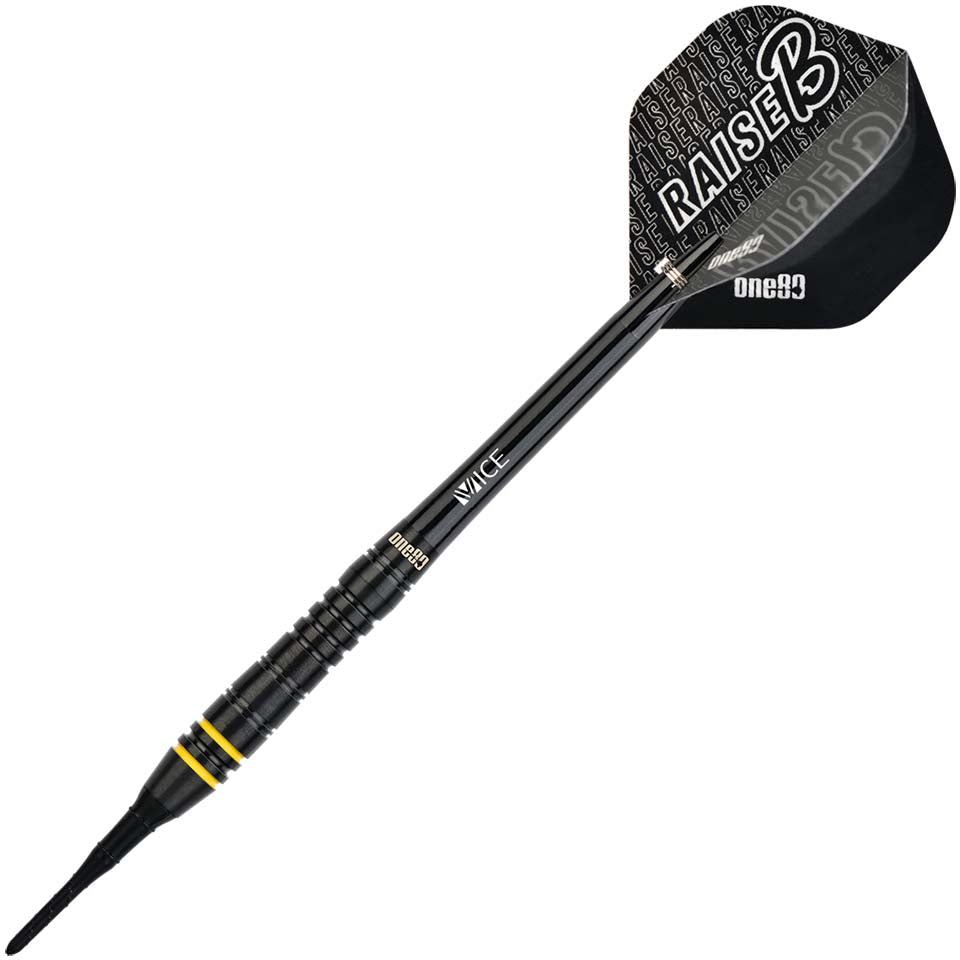 One80 Raise B Soft Tip Darts - 17.5gm Yellow