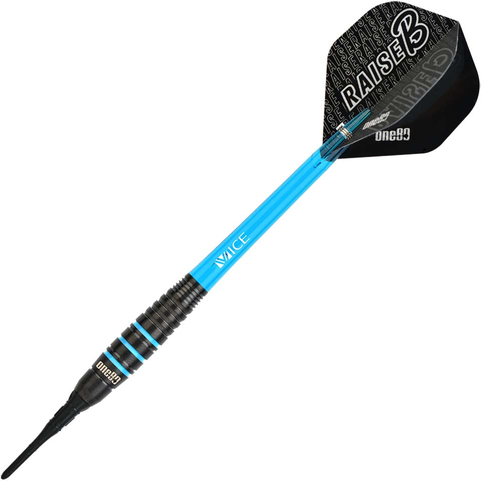 One80 Raise B Soft Tip Darts - 17.5gm Aqua