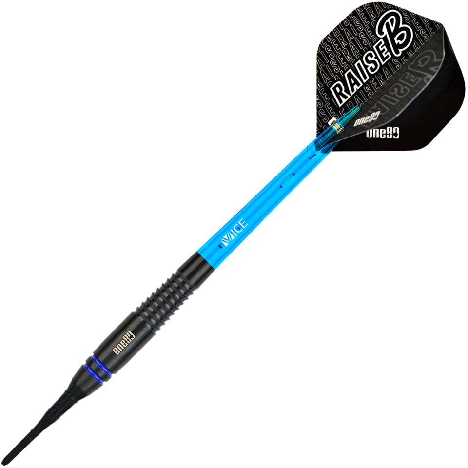 One80 Raise B Soft Tip Darts - 17gm Blue