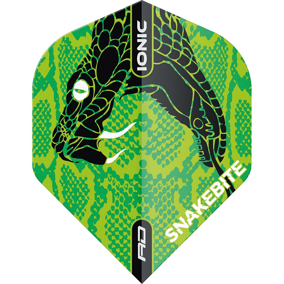 Red Dragon Ionic Snakebite Dart Flights - Green Standard