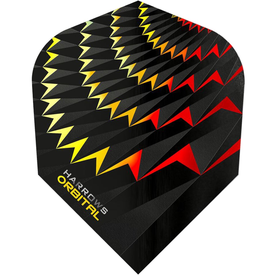 Harrows Orbital Dart Flights - Shape Red & Yellow