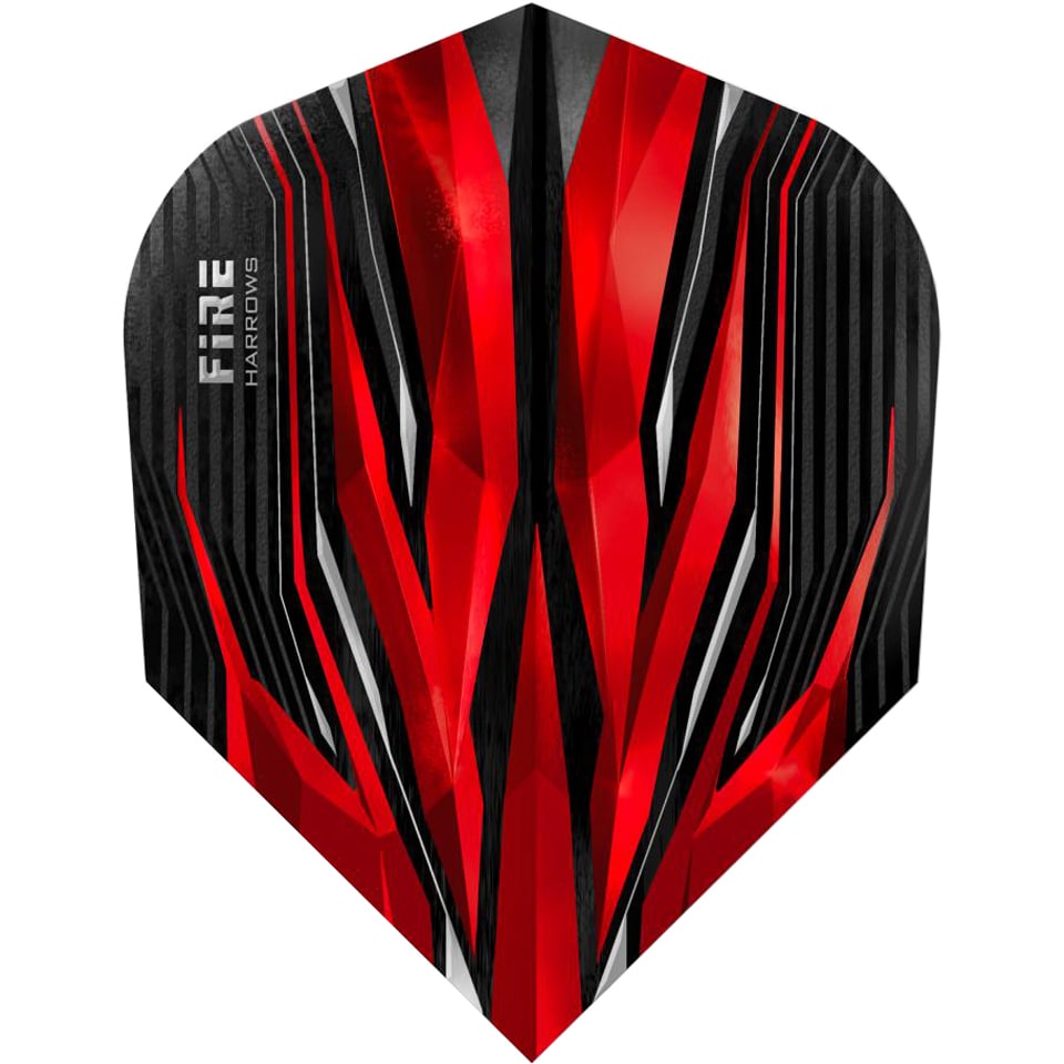 Harrows Fire Dart Flights - Shape Red & Black