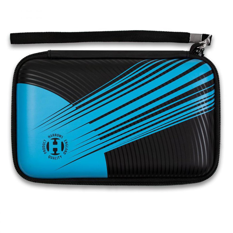 Harrows Blaze Fire Pro 6 Dart Case - Black & Aqua Blue
